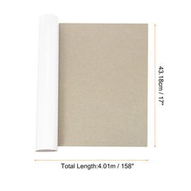 Rebower Repair Patches Repair Tape Self-Adhesive DIY Repair Patch Linen Gear Patch for Sofa, Furniture, Chair, Clothing,Tents,17x158 Inch,Light Brown