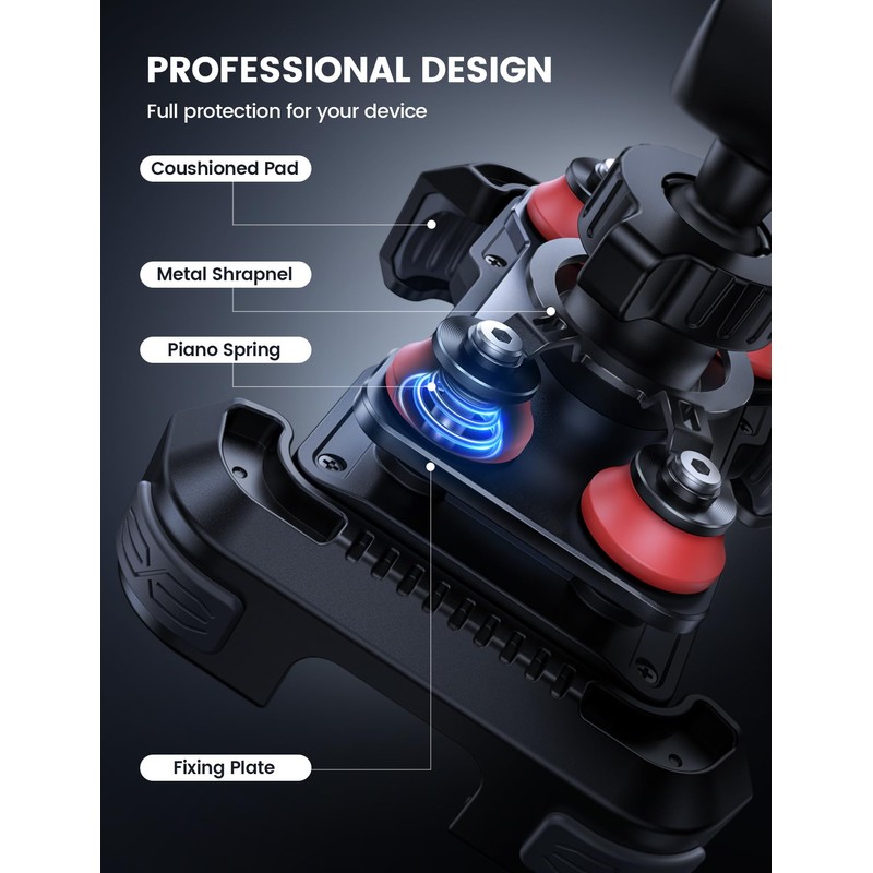 Lamicall Motorcycle Phone Mount Holder - [Dual Vibration Dampener] [Upgrade