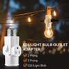 Enhon 2 Pack Light Socket Outlet Adapter, 2/3 Prong Light