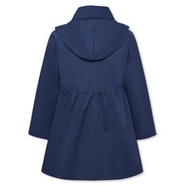 Betusline Girls Rain Jackets Lightweight Waterproof Hooded Trench Coat Windbreaker Raincoats for Girls,Waterproof-Navy Blue,9-10 Years
