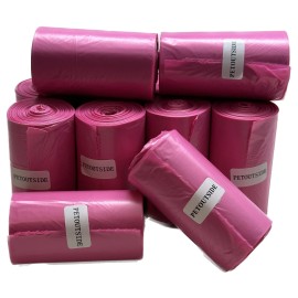 Petoutside 1035 DOG WASTE POOP BAGS 45 REFILL NO-CORE BIODEGRADABLE ROLLS by PetOutSide USA - Pink