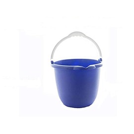 Buckets ECO-Plastic, 3 Pack Made in U.S.A. Ergonomic Bottom and handling 2,3 Gallon. Blue Color.