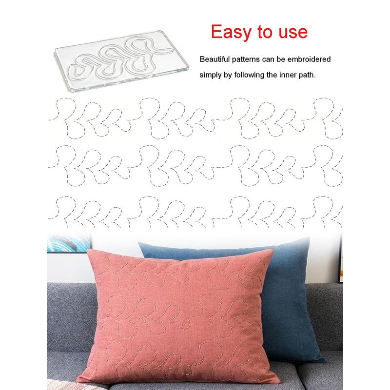 Henmany Transparent Acrylic Quilting Templates: Free Motion Stencils & Patchwork