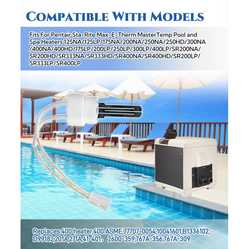 AWTURBO 77707-0054 Pool Heater Igniter Kit with Gasket Compatible with