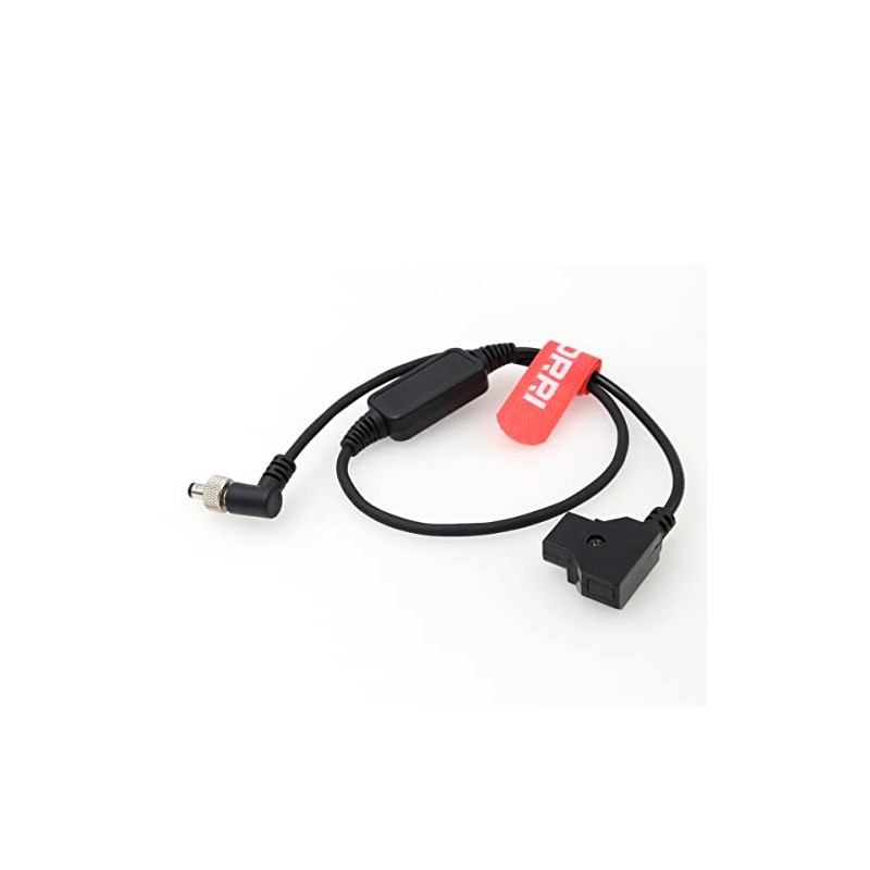 DRRI 12V Regulated D-Tap to Locking Right-Angle DC Cable for