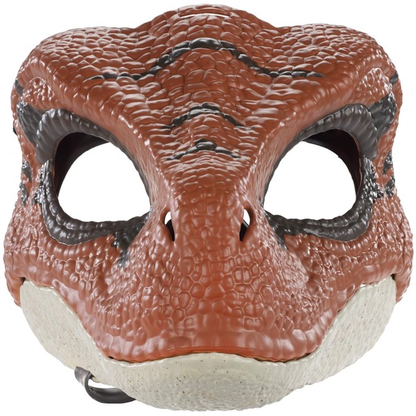 JURASSIC WORLD Movie-Inspired Velociraptor Mask with Opening Jaw, Realistic Texture and Color, Eye and Nose Openings and Secure Strap; Ages 4 and Up