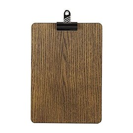 Chalkboards UK A4 Wooden Board with Detachable Clip, Wood, BROWN , 240 x 325 mm