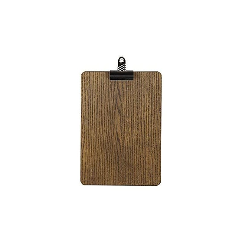 Chalkboards UK A4 Wooden Board with Detachable Clip, Wood, BROWN