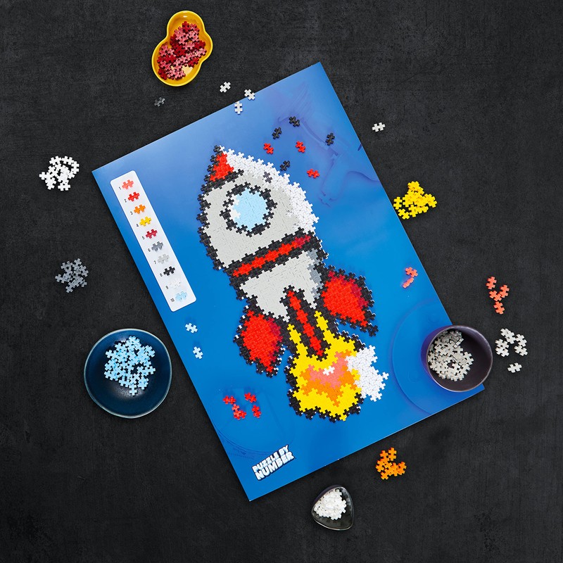PLUS PLUS - Puzzle by Number - 500 Piece Rocket