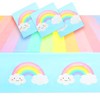 3 Pack Pastel Rainbow Tablecloth for Baby Shower Decorations, Unicorn