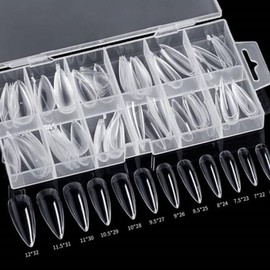 Nail Nail Poly Extensions 120pcs Artificial Nose Pins Malcan Tips Gel Tips - 3-Marcan Tips-Coffin / 네일 손톱 폴리 연장 120pcs 인조 코핀 말캉팁 젤 팁 - 3-말캉팁-코핀