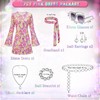 70s Disco Outfits Hippie Clothes Dress,7 PCS 70s Outfits Costume
