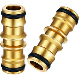 Brass Double Male Hose Connectors Garden Hose Tap Double Male Hose End Connector Hose Pipe Connectors for Join Garden Hose Pipe Tube