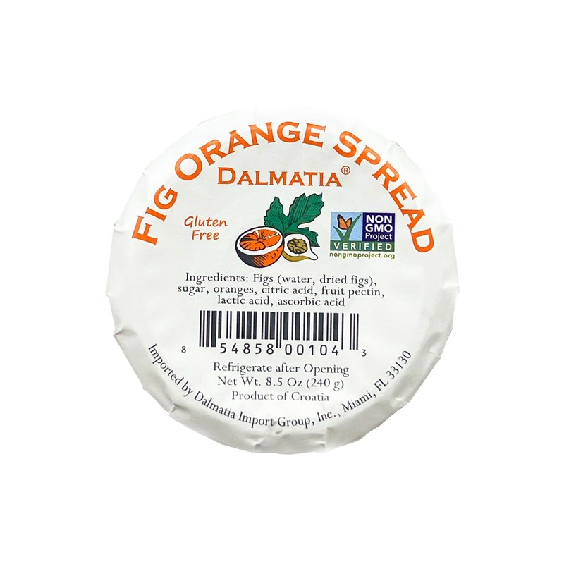 Dalmatia Orange Fig Spread, 8.5 oz | Mediterranean Citrus &