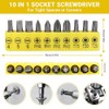 11.7in Flexible Screwdriver Bit Extension Kit - 10pc Set with