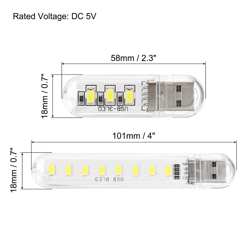 PATIKIL USB Night Light, 1 Set Portable Plug-in Mini LED
