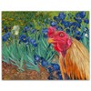Irises Painting - Interrupted by Rooster 11x14 Unframed Print, Bold