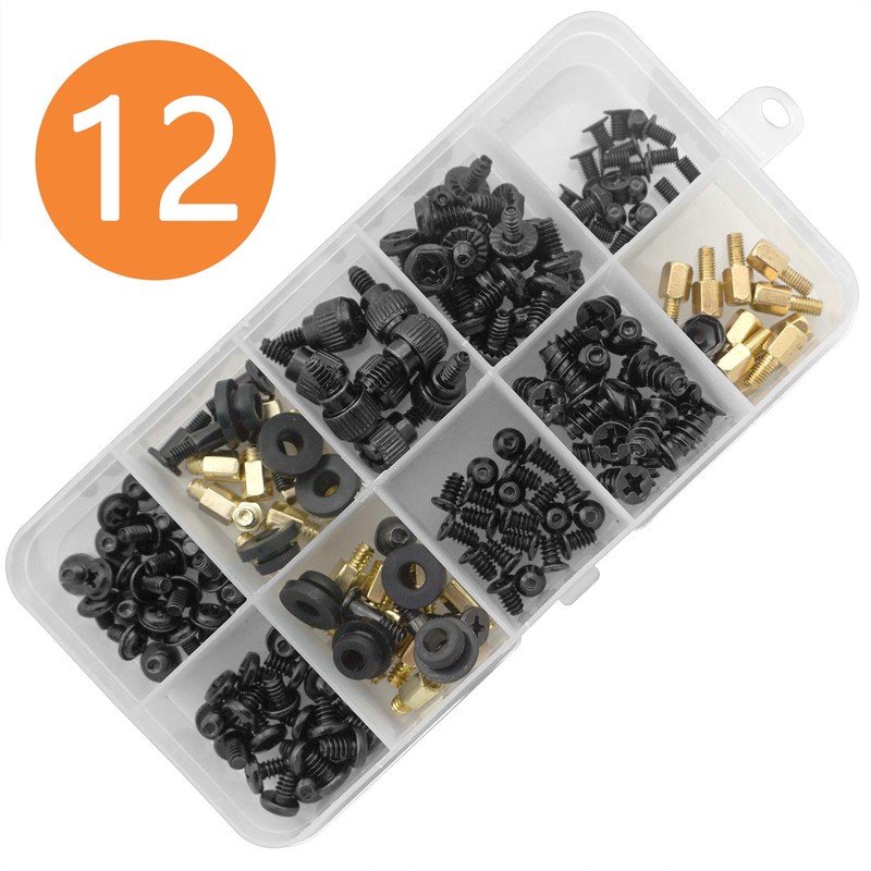 Akuoly Computer Screws Desktop Screw Set Standoffs for PC Mounting