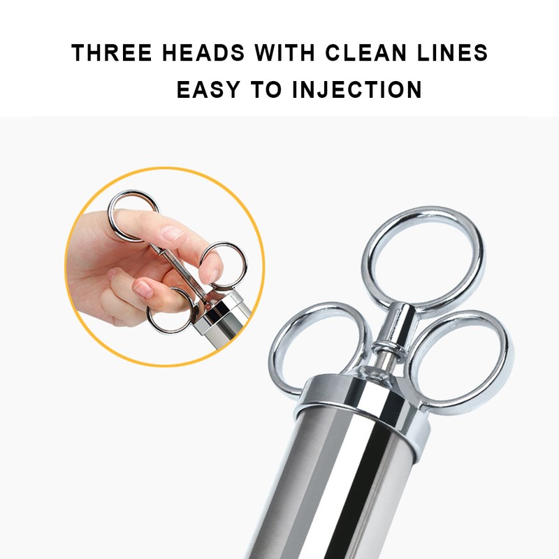 Meat Marinade Injector 304 Stainless Steel 3 Needles Sauce Seasoning