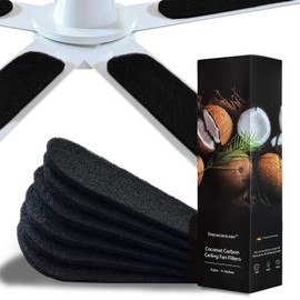 Ceiling Fan Filters for Blades | Air Filters with Activated Charcoal | Air Purifiers & Odor Eliminator for Common Household Contaminants | Coconut Carbon Air Filters (6, 10 inches)