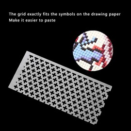 5D Diamond Painting Ruler, Mesh Drawing Square Steel Ruler Tools for Art DIY Point Drill Crafts Accessories Dotz Rhinestone Stainless Tool Kit Supplies