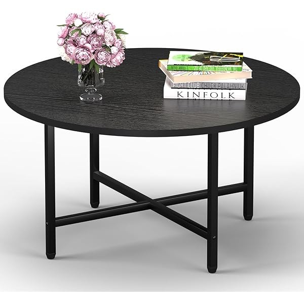 Coffee Table, 23.6" Coffee Tables for Living Room, Round Coffee
