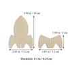 12 Sets Rocket 3D Wood Tabletop Cutouts Unfinished Wooden Stand