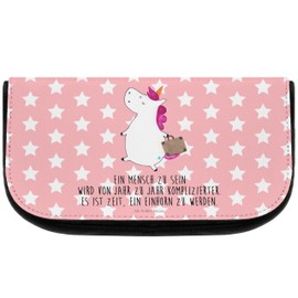 Parent-New Mr. & Mrs. Panda Unicorn Cosmetic Bag, red, Hand drawn