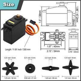 JYUDAUFU 2 Pcs 180° Micro Servo Motor Digital High Speed Motor with Servo Tester, Mini Screwdriver, for RC Toy/Robot/Model Aircraft Intelligent Car Helicopter/for Arduino/for Raspberry Pi/DIY