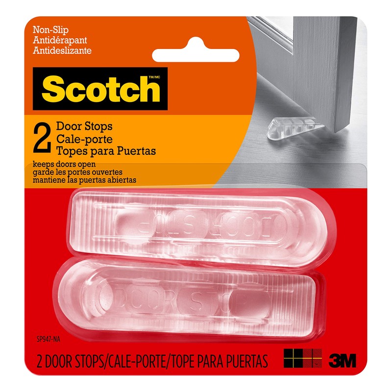 Scotch Door Stoppers, 2 Count, 1-1/8 in., Flexible Material Assures