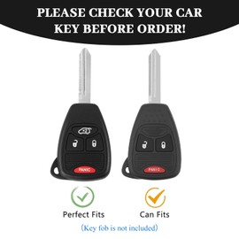 OFF WE GO for Jeep Key Fob Cover with Leather Keychain, Soft TPU Key Case Protection Fit for Jeep Wrangler Compass Dodge Ram Durango Caliber Dakota Nitro Chrysler Smart Car Key (Silver White)