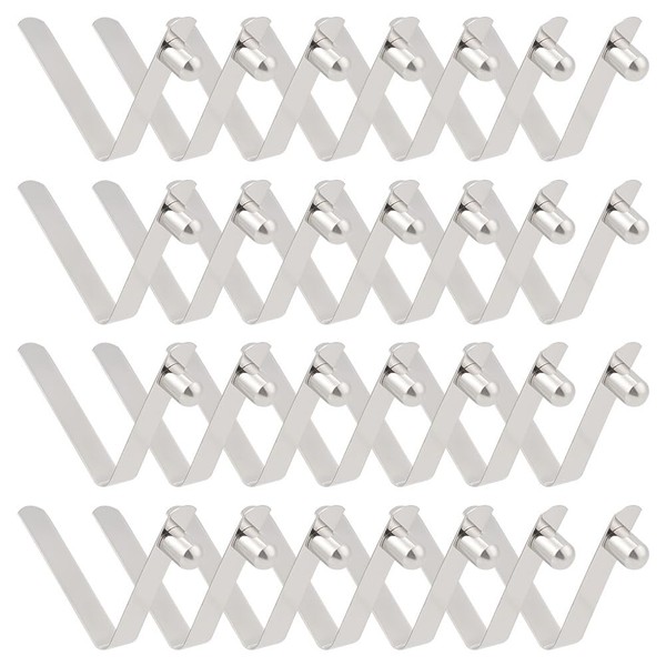 WEBEEDY Pack of 30 Kayak Paddle Spring Snap Clips Stainless Steel Tent Pole Clips Tent Pole Push Button Spring Clip for Kayak Paddle Camping Tent Pole