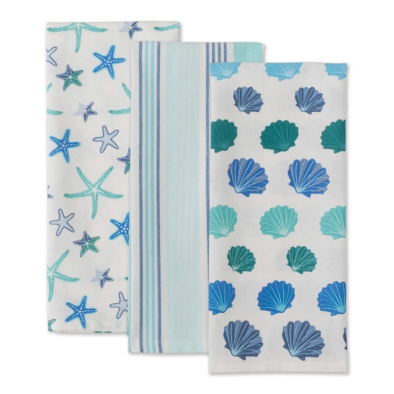 DII Kitchen, Cotton, Beach Comber, Dishtowel Set