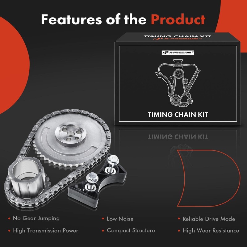 A-Premium Engine Timing Chain Kit W/Damper & Sprocket [fits OHV,