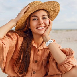 Wizvv 18 mm, 20 mm, 22 mm bracelet with leopard engraving, compatible with Venu 2S/Vivoactive 4S/Venu 3S/Forerunner 265S, Venu/Venu Sq/Forerunner 55/Vivoactive 5, Venu