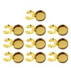 Haoyull 10pcs Brass Round Cuff Button Cover Cuff Links for