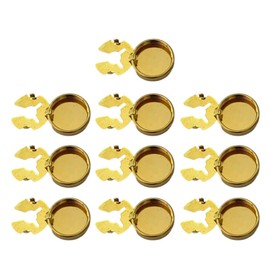 Haoyull 10pcs Brass Round Cuff Button Cover Cuff Links for Wedding Formal Shirt Mens Formal Button Covers Imitation Cufflinks