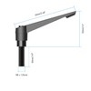 Skweawert Clamping Lever Handles, M8 x 50mm Male Thread, Adjustable