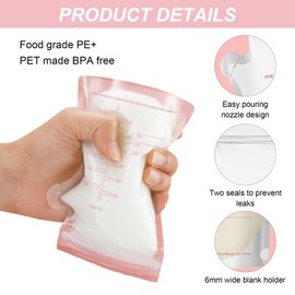 Breast Milk Freeze Bags, 30 Pieces Breast Milk Freeze Bags, Breast Milk Storage Bags, Presterilized Storage Bag, Breast Milk Containers, 250 ml