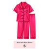 Women’s Satin Pajama Set for Sleep & Lounge – Heart