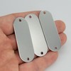 25 x Anodised Aluminium Engraving Blanks with 2 Holes (Silver)