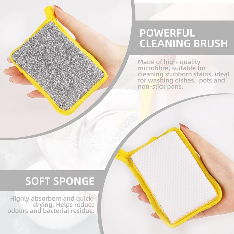 Washing up Sponge, 8Pcs Dish Sponge Double Sided Sponges Washing