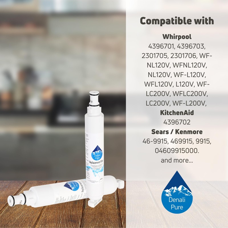 3-Pack Replacement for Whirlpool ET1FHTXMT04 Refrigerator Water Filter - Compatible