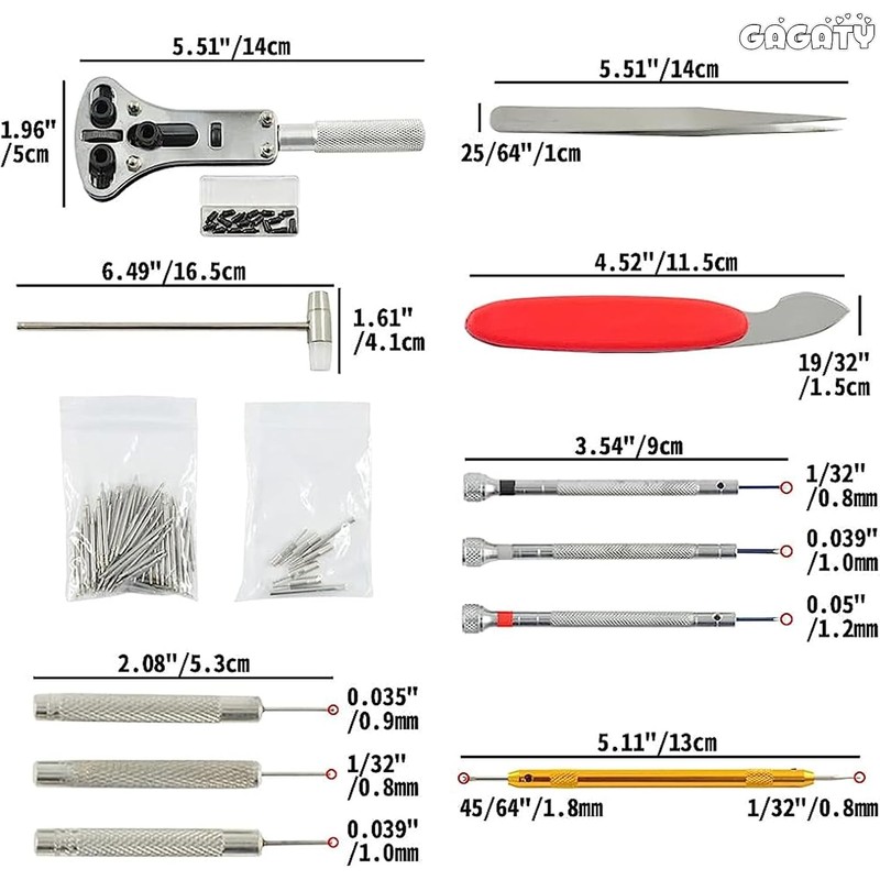 Kit de Reparación de Relojes 147 en 1 GAGATY para