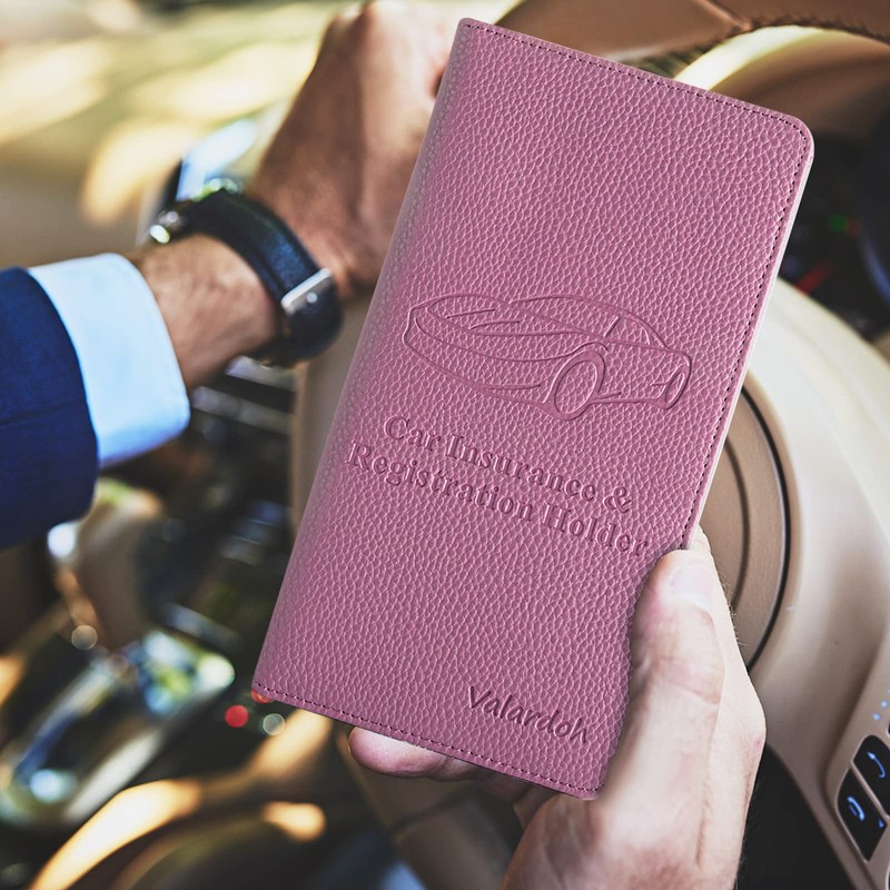Valardoh Premium Car Registration and Insurance Card Holder, Car Document
