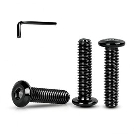 5/16"-18 x 1 [20 PCS] Flat Head Socket Cap Screws 304 Stainless Steel Hex Drive Bolts with Black Oxide Finish &Hex Key - Corrosion Resistant for Automotive, Motorcycle, Machinery, Furniture