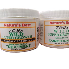7 Oils Wild Super Growth Hair and Scalp Treatment and Conditioner for thinning and balding hair of all types and textures- Haircare-Hair grease and creme