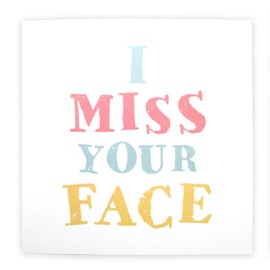 Valentine card for girlfriend, valentine card for boyfriend I miss your face - BA103628
