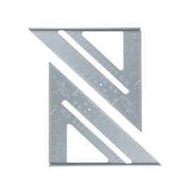 Escuadra, Escuadras para carpintero,2 Piezas de Aluminio para Carpintero Profesional, 18x26 cm, Herramienta de Medición Precisa para Carpintería y Construcción