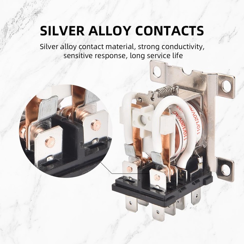 CNAODUN JQX-12F-2Z AC 110V Coil 30A 2NO 2NC DPDT 8